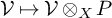 script upper V right arrow from bar script upper V circled times Subscript upper X Baseline upper P