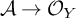 script upper A right arrow script upper O Subscript upper Y