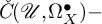ModifyingAbove italic upper C With italic caron left parenthesis script upper U comma normal upper Omega Subscript upper X Superscript bullet Baseline right parenthesis minus