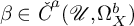 beta element of ModifyingAbove italic upper C With italic caron Superscript a Baseline left parenthesis script upper U comma normal upper Omega Subscript upper X Superscript b Baseline right parenthesis
