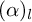 left parenthesis alpha right parenthesis Subscript l