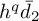 h Superscript q Baseline d overbar Subscript 2