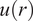 u left parenthesis r right parenthesis