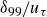 delta 99 divided by u Subscript tau