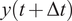 y left parenthesis t plus normal upper Delta t right parenthesis