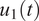 u 1 left parenthesis t right parenthesis