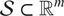 script upper S subset of double struck upper R Superscript m