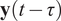 bold y left parenthesis t minus tau right parenthesis