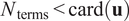 upper N Subscript terms Baseline less than card left parenthesis bold u right parenthesis