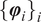 StartSet bold italic phi Subscript i Baseline EndSet Subscript i