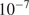 10 Superscript negative 7