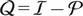 script upper Q equals script upper I minus script upper P