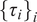 StartSet tau Subscript i Baseline EndSet Subscript i