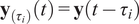bold y Subscript left parenthesis tau Sub Subscript i Subscript right parenthesis Baseline left parenthesis t right parenthesis equals bold y left parenthesis t minus tau Subscript i Baseline right parenthesis