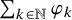 sigma summation Underscript k element of double struck upper N Endscripts phi Subscript k