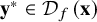 bold y Superscript asterisk Baseline element of script upper D Subscript f Baseline left parenthesis bold x right parenthesis