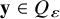 bold y element of upper Q Subscript epsilon