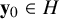 bold y 0 element of upper H