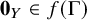 bold 0 Subscript upper Y Baseline element of f left parenthesis normal upper Gamma right parenthesis