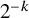 2 Superscript negative k