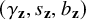 left parenthesis gamma Subscript bold z Baseline comma s Subscript bold z Baseline comma b Subscript bold z Baseline right parenthesis