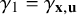 gamma 1 equals gamma Subscript bold x comma bold u
