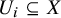 upper U Subscript i Baseline subset of or equal to upper X