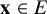 bold x element of upper E