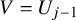 upper V equals upper U Subscript j minus 1