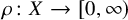 rho colon upper X right arrow left bracket 0 comma infinity right parenthesis