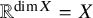 double struck upper R Superscript dimension upper X Baseline equals upper X