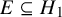 upper E subset of or equal to upper H 1