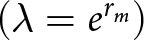 dollar sign left parenthesis lamda equals erm right parenthesis dollar sign