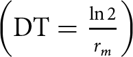 dollar sign left parenthesis DT equals ln 2 rm right parenthesis dollar sign