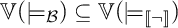 Blackboard bold V open parenthesis double turnstile sub script script B close parenthesis is a subset of blackboard bold V open parenthesis double turnstile sub script open double bracket negation close double bracket close parenthesis