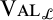 V sub A L sub script L