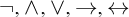 not comma and comma or comma right arrow comma left right arrow