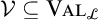 Script V is a subset of or equal to V A L sub script L.