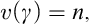 v left parenthesis gamma right parenthesis equals n comma