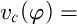 v Subscript c Baseline left parenthesis phi right parenthesis equals