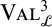 V A L cubed sub script script L