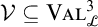 Script V is a subset of or equal to V A L cubed sub script L.