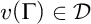 v left parenthesis normal upper Gamma right parenthesis element of script upper D