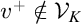 v Superscript plus Baseline not an element of script upper V Subscript upper K