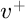 v Superscript plus