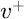 v Superscript plus