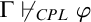 normal upper Gamma does not prove Subscript upper C upper P upper L Baseline phi
