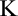 A single capital letter K in a serif font.