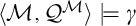 left angle bracket script upper M comma script upper Q Superscript script upper M Baseline right angle bracket true gamma