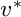 v Superscript asterisk